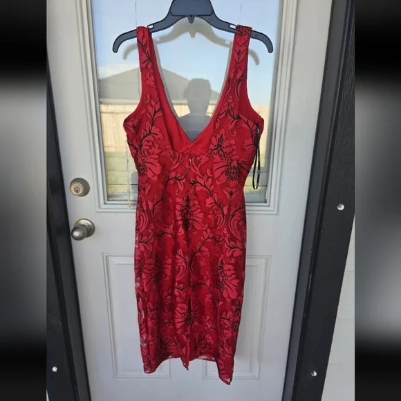 139 Siena V-Neck Dress Sz 10 Women Embroidered-Mesh Sleeveless New Holiday - Picture 14 of 14